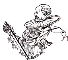 Hertig Carl efter ett kopparstick av Hieronymos Nützel, daterat 1596.