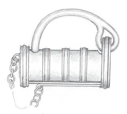 Sketch of a padlock, reconstruction