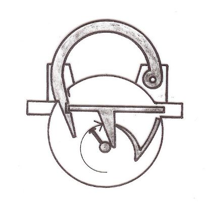 Sketch of a spherical padlock, locking principle