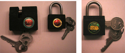More examples of modern Chinese padlocks. Photos by the author.