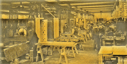 Rosengrens in Göteborg. Manufacture of vault doors in the early 20th century.