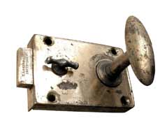 Door lock, chamber lock, E A Næsman (19th C).