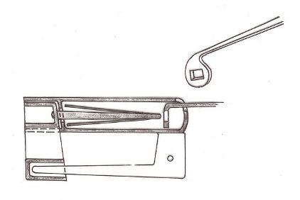 Fixed-shackle padlock with springs and end cap