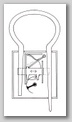 Sketch of square padlock, box lock