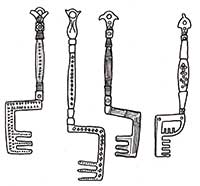 Bronze keys from Gotland, 8th–9th C. These keys were intended for chests and boxes.