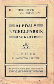 Företagets produktkatalog 1919 med logotyp.