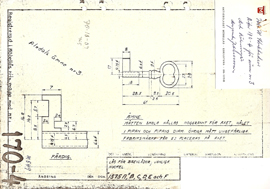 Design for a key blank for AB Möbellås, Eskilstuna