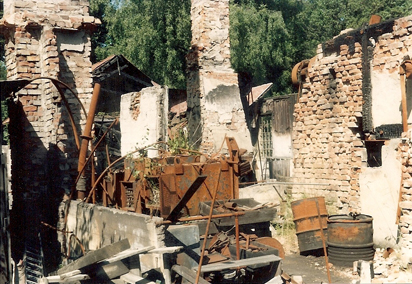 After the 1976 fire. Photo by Göran Nel.