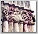 Portal relief on the Martebo church, Gotland.