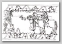 Scene from the Bayeux tapestry.