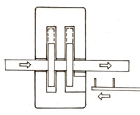 Chinese wooden pin tumbler lock with wooden key and bolt. Reliefs on the front. Sketch by the author