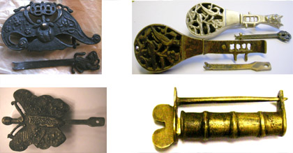 Examples of locks of varying shapes and materials. Photos by the author.